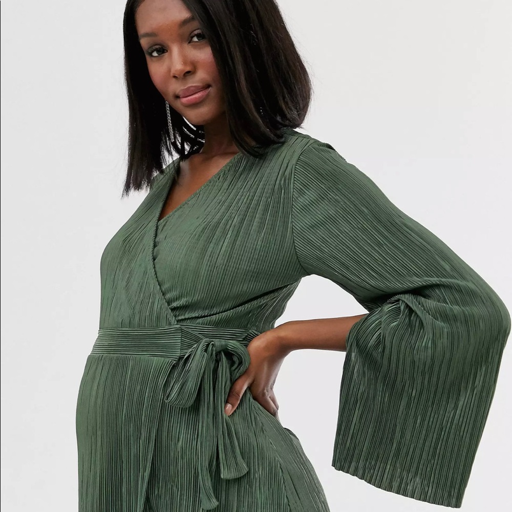 ASOS DESIGN Maternity wrap top with tie side